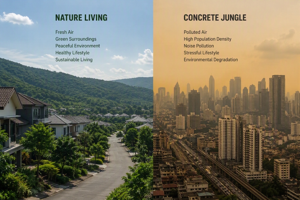 Nature Living vs Concrete Jungle: Key Differences